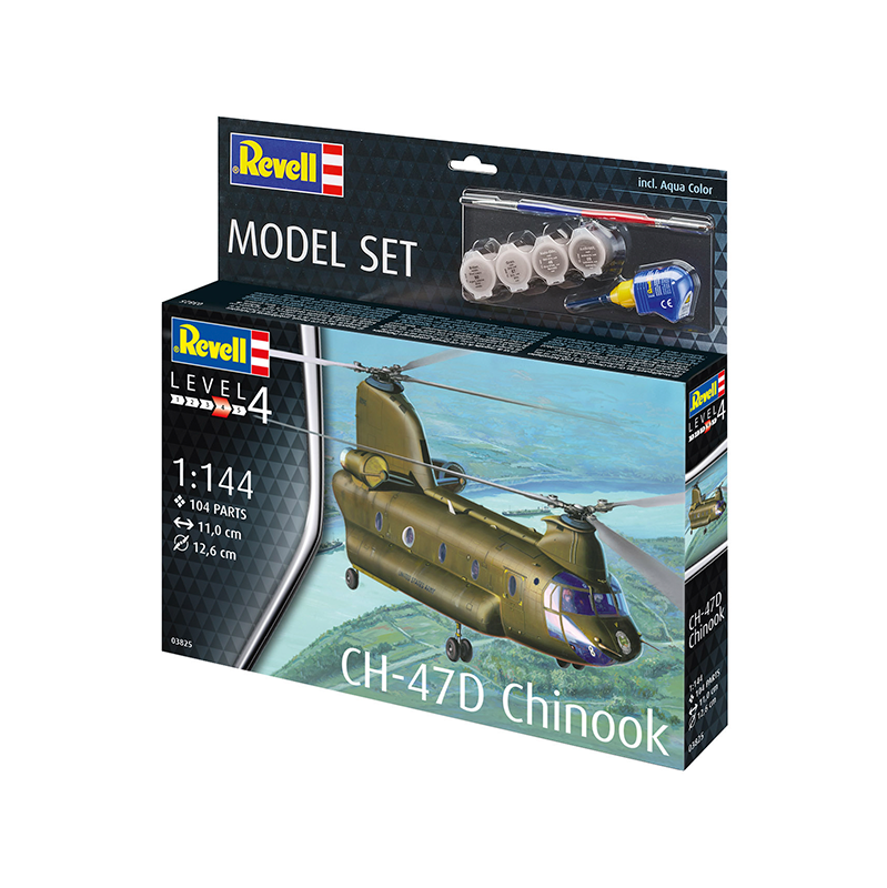 Revell Model Set Helicopter CH-47D Chinook 1:144