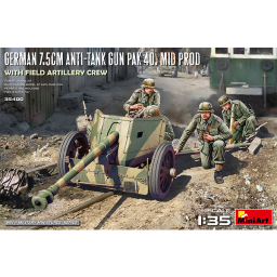 Miniart Acc.German 7.5cm AntiTank Gun PaK 40. Mid P. Artillery Crew 1/35