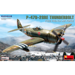 Miniart Plane P-47D-28RE Thunderbolt. Free French Air Force. Basic 1/48