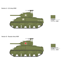 Italeri Tanque M4 Sherman 75mm 1:56