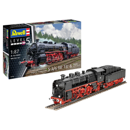 Revell Model Express Locomotive S3/6 BR18(5) with Tender 2‘2’T 1:87