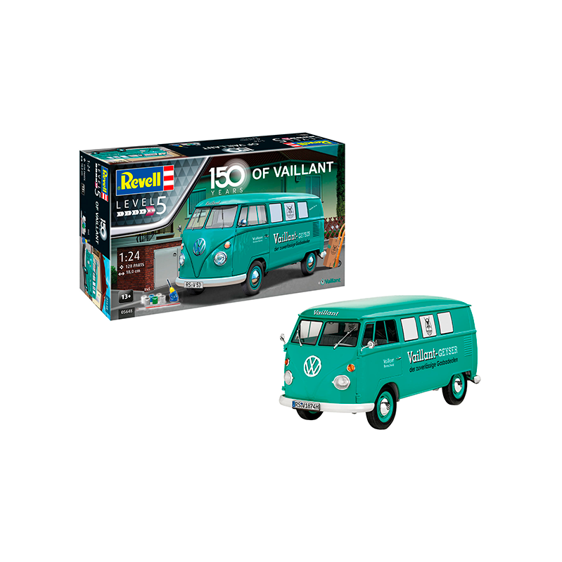 Revell Model with accessories Van VW T1 Bus "150 Years of Vaillant" 1:24