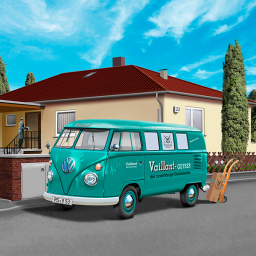 Revell Model with accessories Van VW T1 Bus "150 Years of Vaillant" 1:24