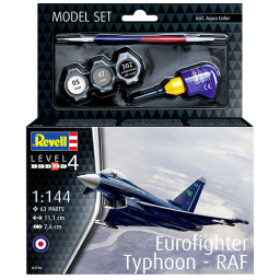 Revell Model Set Plane Eurofighter Typhoon - RAF 1:144